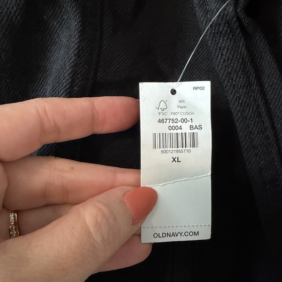 NWT Old Navy Classic Black Denim Jacket - Picture 5 of 5